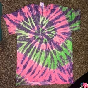 Tie-Dye Shirt - Pink, Green, and Purple